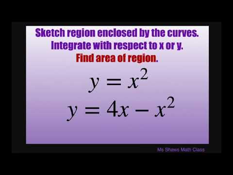 Sketch Region Enclosed By Curves Y X 2 And Y 4x X 2 Find Area Of Region Youtube
