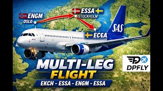 SAS A320 Multi-Leg Flight LIVE ✈️ EKCH → ESSA → ENGM → ESSA | MSFS 2024 Real Ops