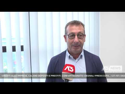CREDITI ALLE IMPRESE, CALANO DEPOSITI E PRESTITI. CONFARTIGIANATO:«SEGNALI PREOCCUPA... | 27/07/2023