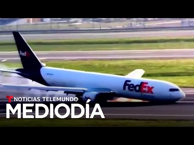 Video del día: Avión tuvo que aterrizar sin el tren de nariz | Noticias Telemundo