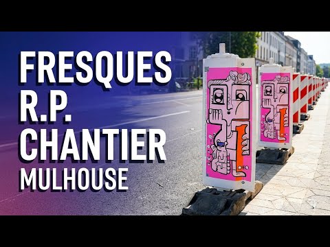 MAIRIE de Mulhouse - 3 fresques de chantier aNa MYARTBOX - Cours FRANKLIN | 20 Chaussettes de comm