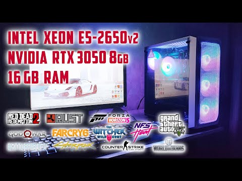 Игровой ПК - Intel Xeon 2650v2, RTX 3050 8Gb, 16Gb RAM