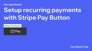 Setup recurring payments | Stripe Pay Button | Wix App Market