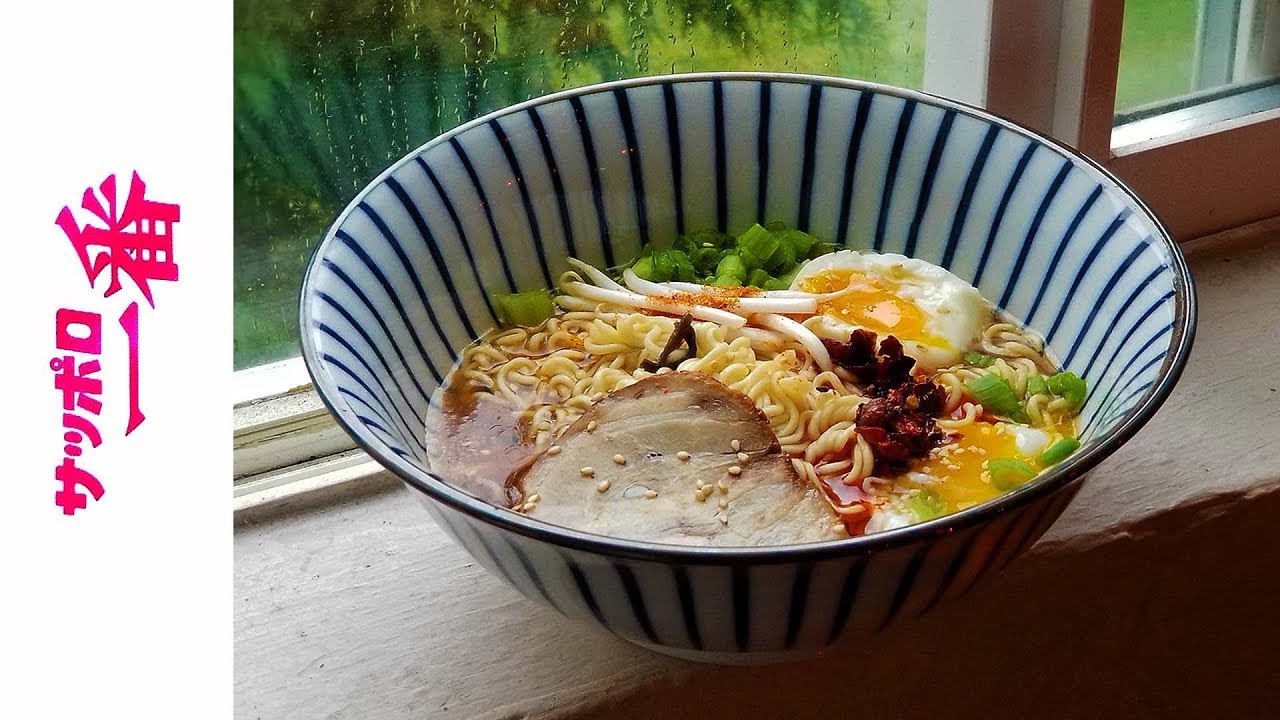Sapporo Ichiban Maruhon Sesame Oil Shoyu Ramen Instant Noodle Recipe Time EP 549 YouTube