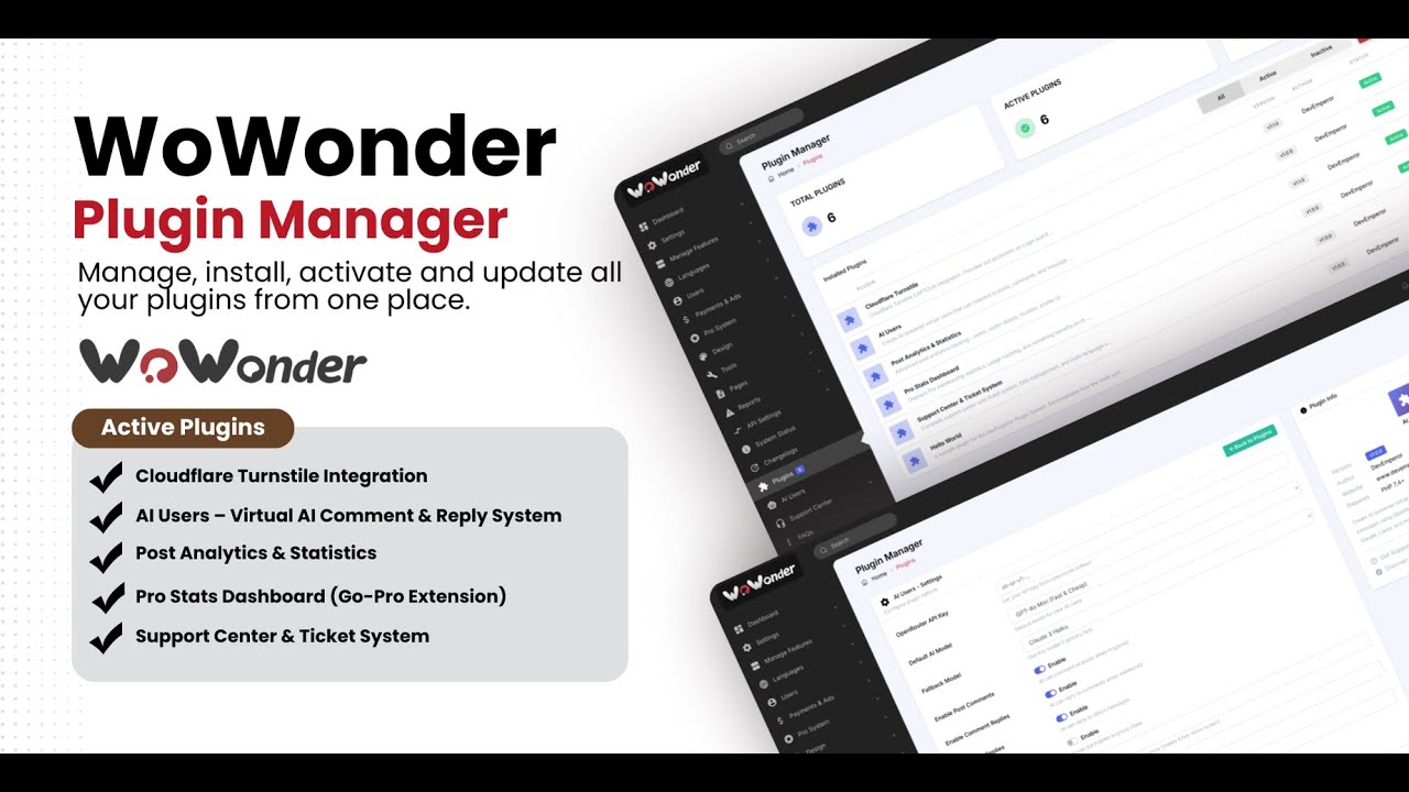 DevEmperor – WoWonder Plugin Management System Installation Guide - YouTube