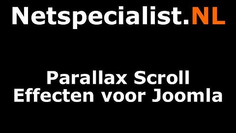 een parallax scroll effect voor joomla