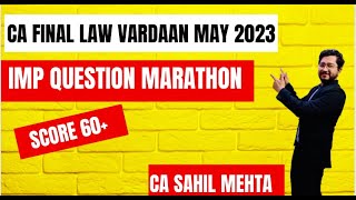 CA FINAL LAW VARDAAN IMP. QUESTION REVISION MARATHON FOR MAY 2023. SCORE 80 MARKS MCQ+ DESCRIPTIVE Q screenshot 4