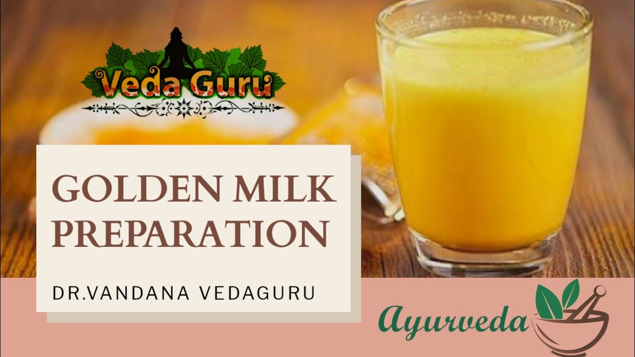 GOLDEN MILK PREPARATION IN TRADITIONAL WAY AYURVEDA VEDAGURU INDIA
