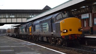 #470: DRS Class 37612 & 37609 pass Llandudno Junction (28/01/2015)