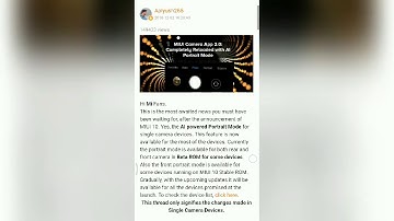 MIUI Camera App 2.0: Redefined with AI Portrait Mode