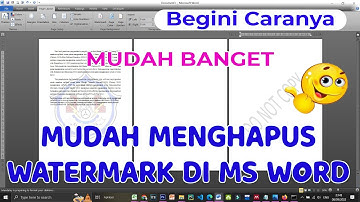 3 Cara Menghapus Watermark di Document Microsoft Word