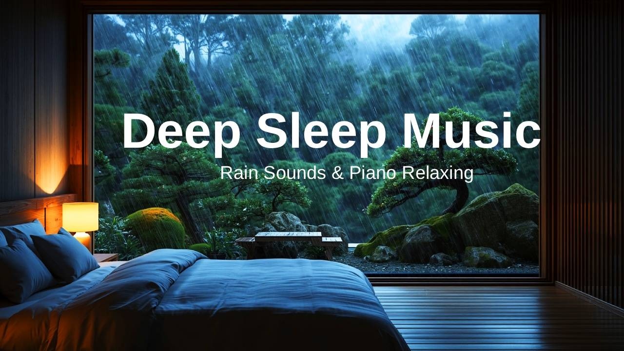 Fall Asleep Fast with Rain Sounds within Soft Piano Music for Deep ...