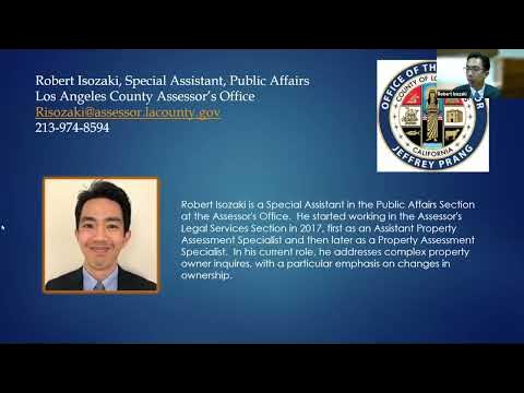 Los Angeles County Assessor Office Updates - September 2, 2021 - YouTube