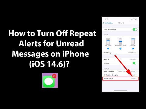 How to Turn Off Repeat Alerts for Unread Messages on iPhone (iOS 14.6)?