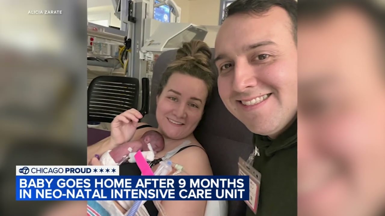 Baby goes home after spending 9 months in NICU at Advocate Children's Hospital in Park Ridge