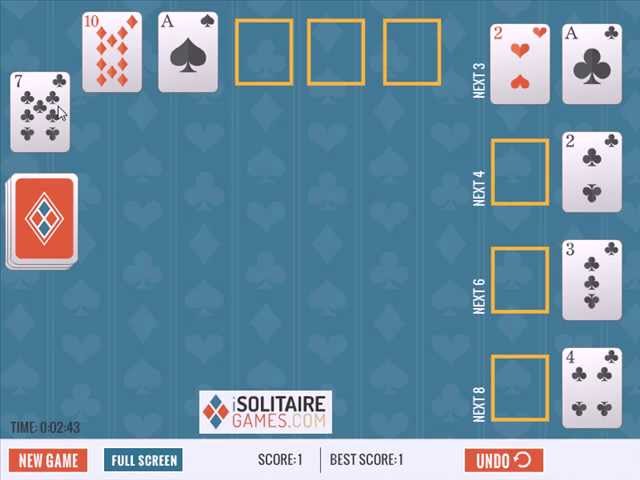 Play Calculation Solitaire Card Game Online