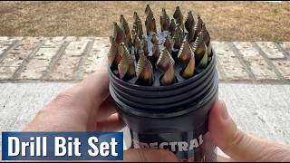 Spectral 29 Piece Stepped Point HSS Drill Bit Set, 1/16- 1/2, Round Case