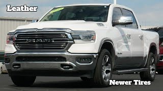 2019 Ram 1500 Laramie | Pearl White - Heated/Cooled Leather Seats