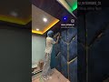 modern bedroom decoration with pvc ceiling flooring wardrobe designs wallpaper bed 🛏️#trendingshorts