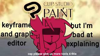 Keyframes and Graph editor on Clip Studio Paint explained! (poorly)