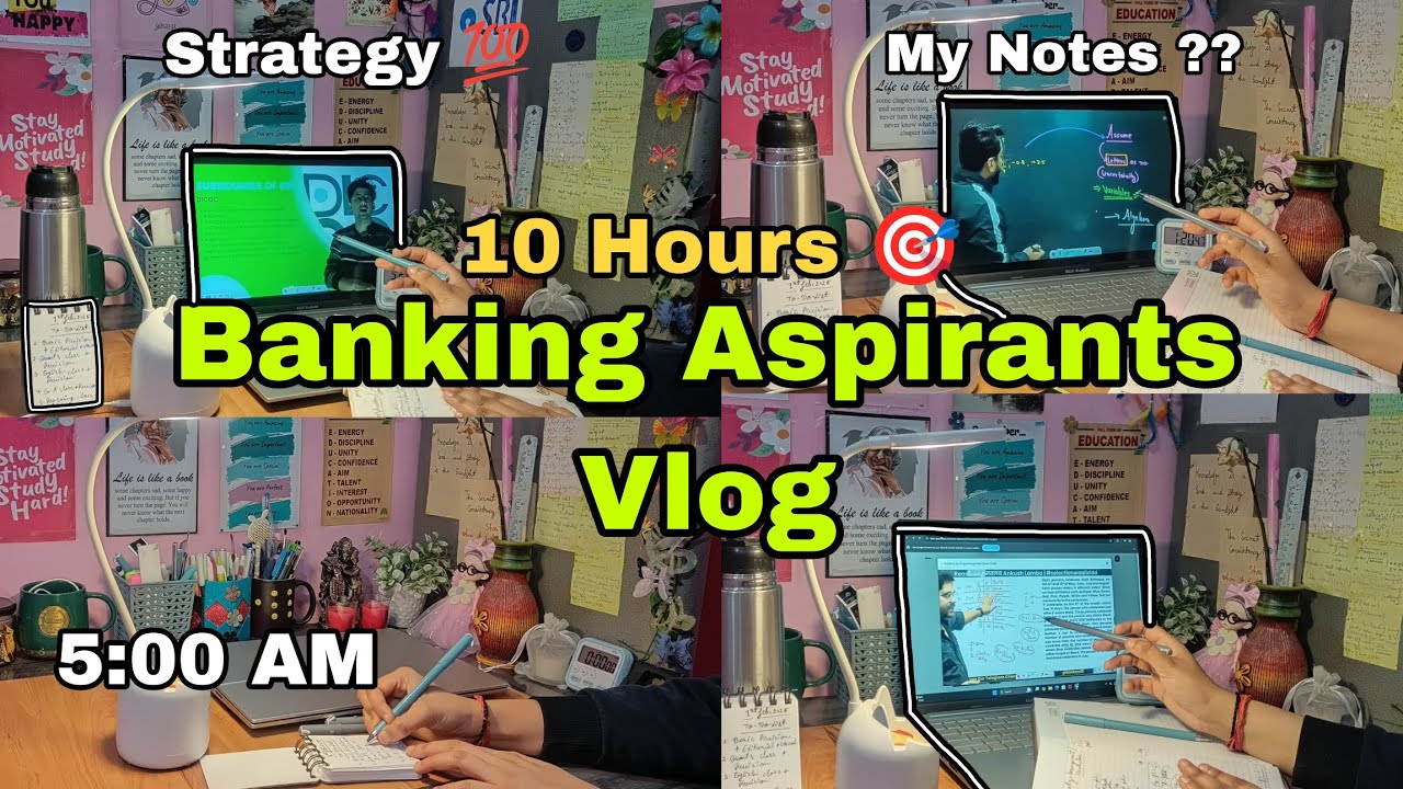 10 Hours Study Vlog 📚💪| Bank Exam Preparation 2026 