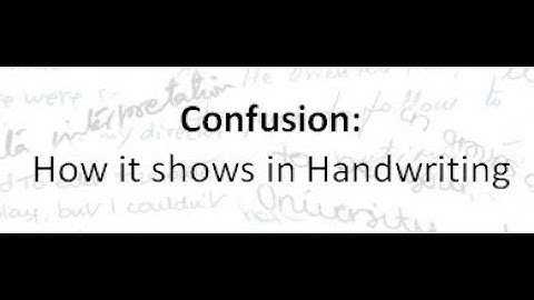 Confusion & how it shows in Handwriting: Graphology explained #Shorts