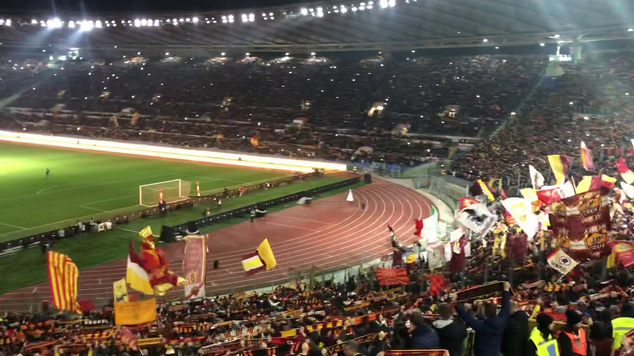 Roma Juve 1 2 INNO ROMA ROMA Tutto Lo Stadio Che Canta Brividi Forti 