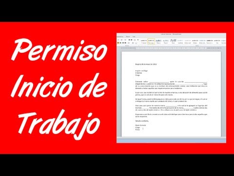 Como hacer una carta de permiso para ausentarse a trabajar 