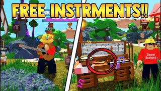 FREE MUSIC INSTRUMENTS (TUTORIAL) | islands/Skyblock ROBLOX