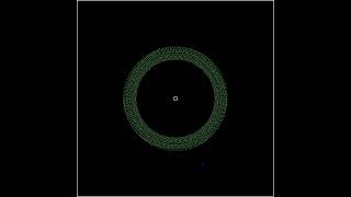 Gap formation in a planetary ring system (a computer simulation)