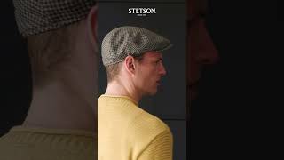 Stetson Houndstooth Tweed Driver Flat Cap