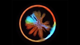 Standing Waves (Cymatics) in a dish of water vibrated with an under water speaker.