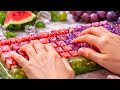 10 Minutes 🍉 ASMR Fruit Keyboard Typing | Juicy Watermelon & Grape Sounds for Deep Relaxation