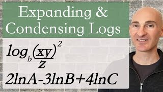 Learn how to expand and condense logs in this free math video tutorial
by mario's tutoring. we go through the expanding condensing formulas
for logs...