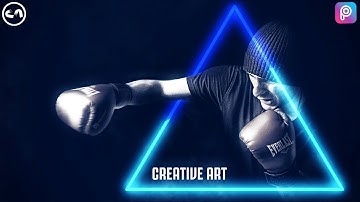 Glowing Neon Triangle Effect | Picsart Tutorial