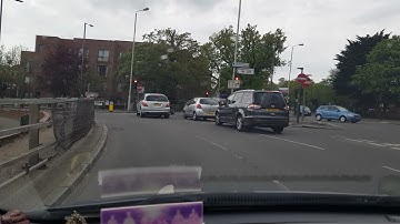 How to Deal With Staggered Junction. from Right to left. Greenford Test Route.