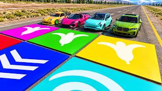 🚨 The Gimmick Pads Keep Getting HARDER! Which Car Will Survive? | BeamNG.drive screenshot 2