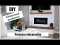 DIY cómo hacer la base para una chimenea moderna eléctrica.