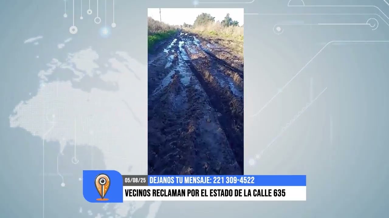 Intransitable: así está la calle 635 entre 124 y Ruta 11