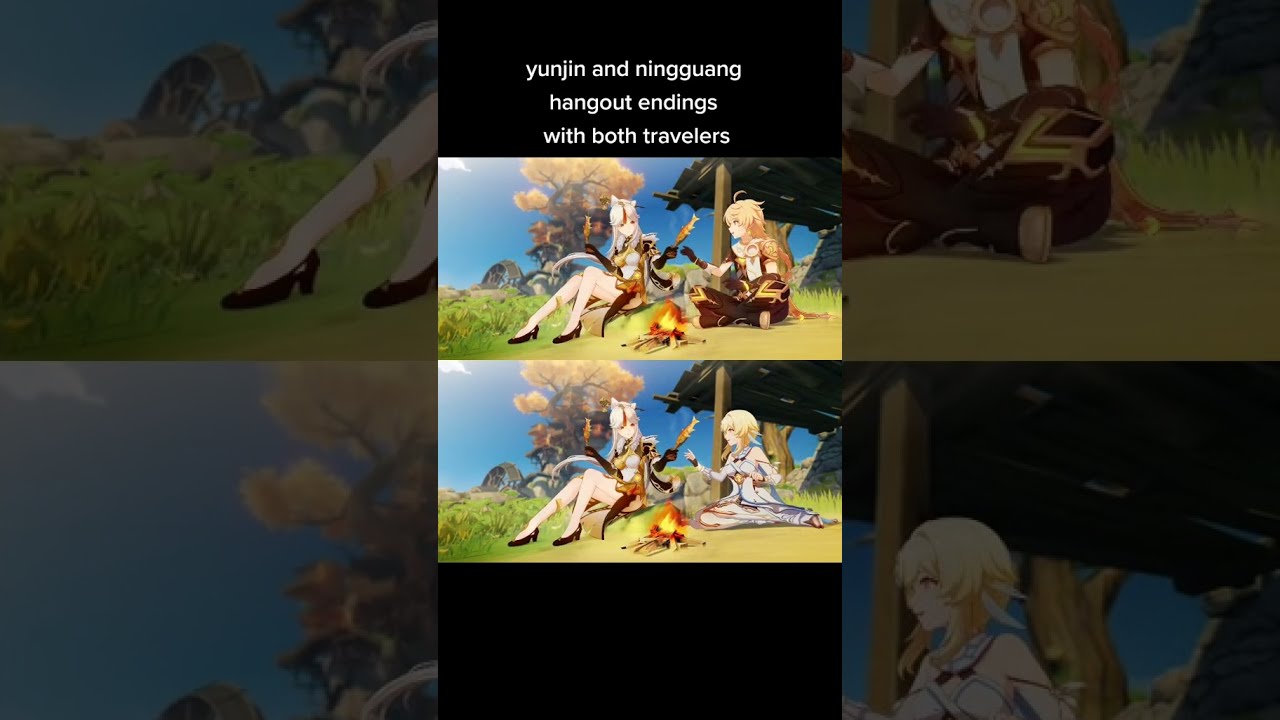 Yun Jin and Ningguang hangout endings with both travelers