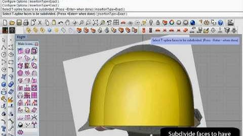 Introduction to T-Splines: modeling a helmet