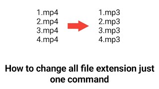How To Change Multiple File Extensions Just One Command Pro Tutorials Bd