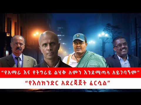 “የአማራ እና የትግራይ ልሂቅ ለምን እንደሚጣላ አይገባኝም” “የእስክንድር አደረጃጀት ፈርሷል”