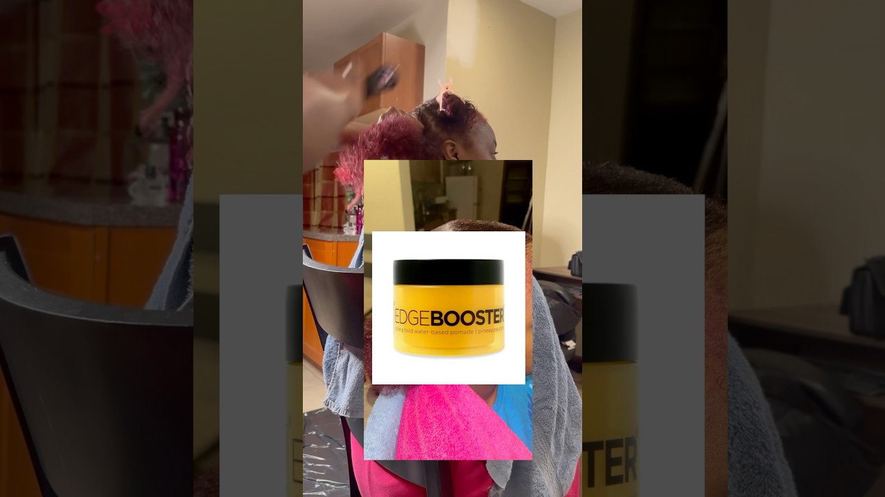 Natural sleek bun using Edge Booster Gel on Type 4 Hair - No Heat