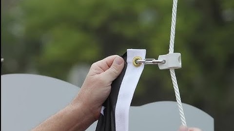 Install Zipklips on Flagpole Halyard