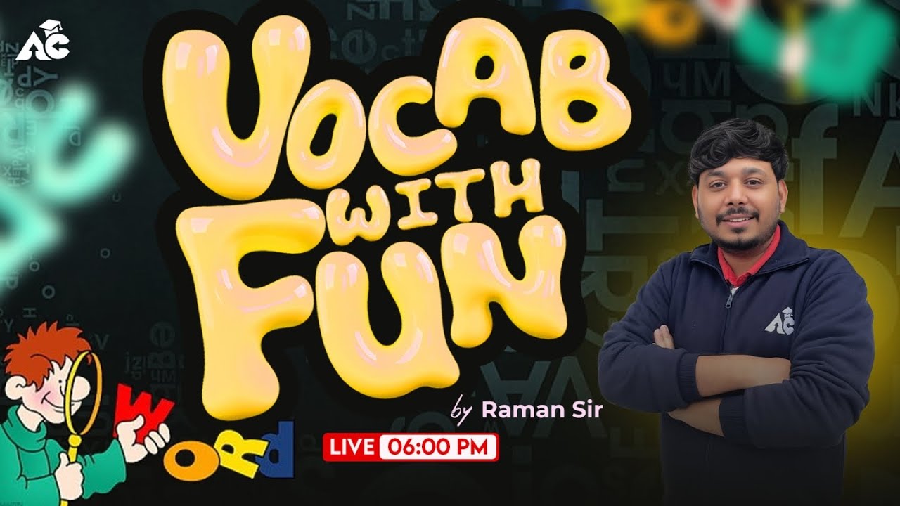 Vocab with Fun | Vocabulary for All Competitive Exams By Raman Bhullar Sir | Live 6:00 PM | Day-1
