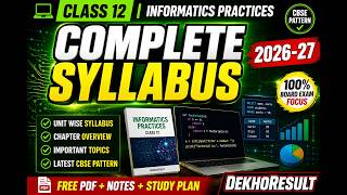 # Class 12 Informatics Practices (Code 065) | Complete Syllabus 2026–27 | CBSE IP
