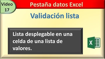 17 datos excel: VALIDACION DE LISTA (lista desplegable en una celda)