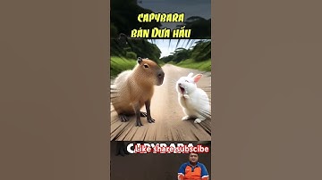 Capybara bán dưa hấu giúp gia đình thỏ vượt qua đại nạn #capybara #trending #funny
