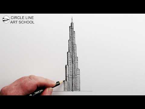 Burj Khalifa Drawing Tutorial | Easy Method
